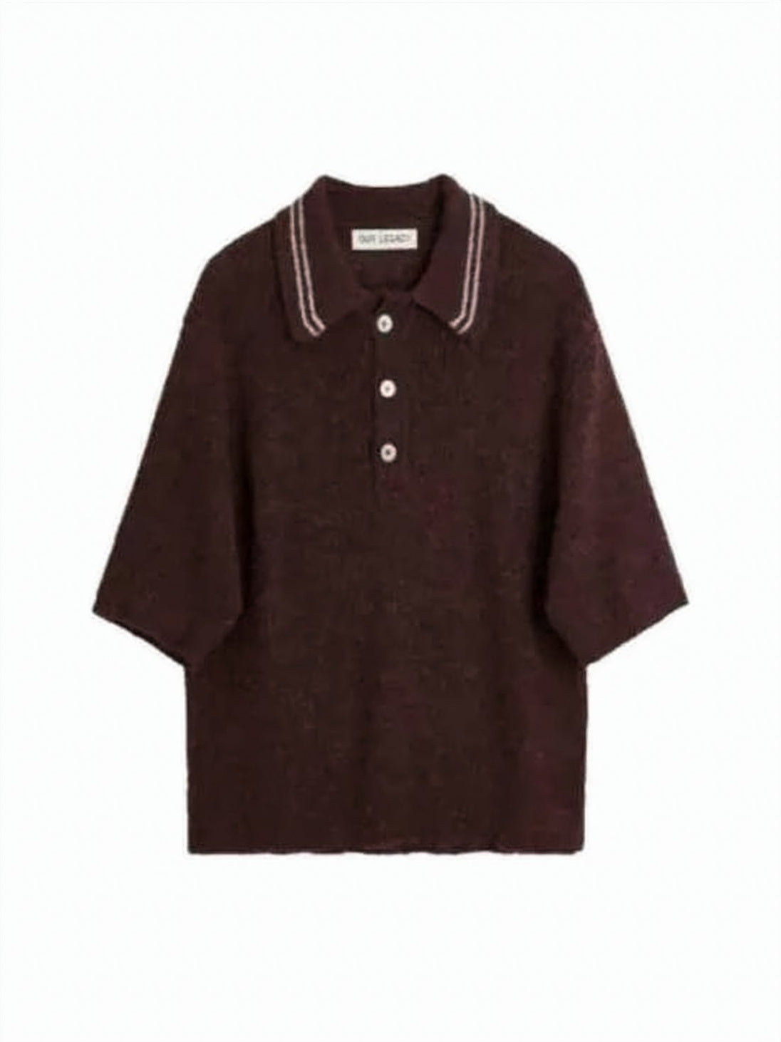 Short-Sleeved Textured Knit Sweater