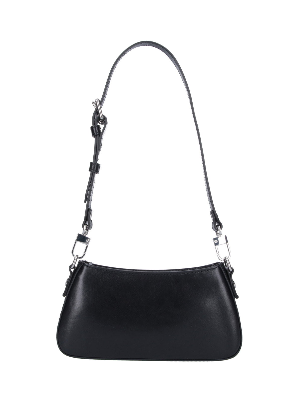 Black Tasha Structured Leather Shoulder Bag