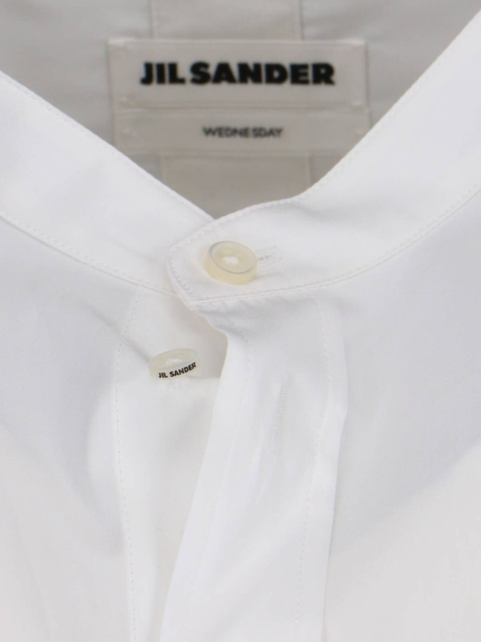 Mandarin Collar Shirt – White