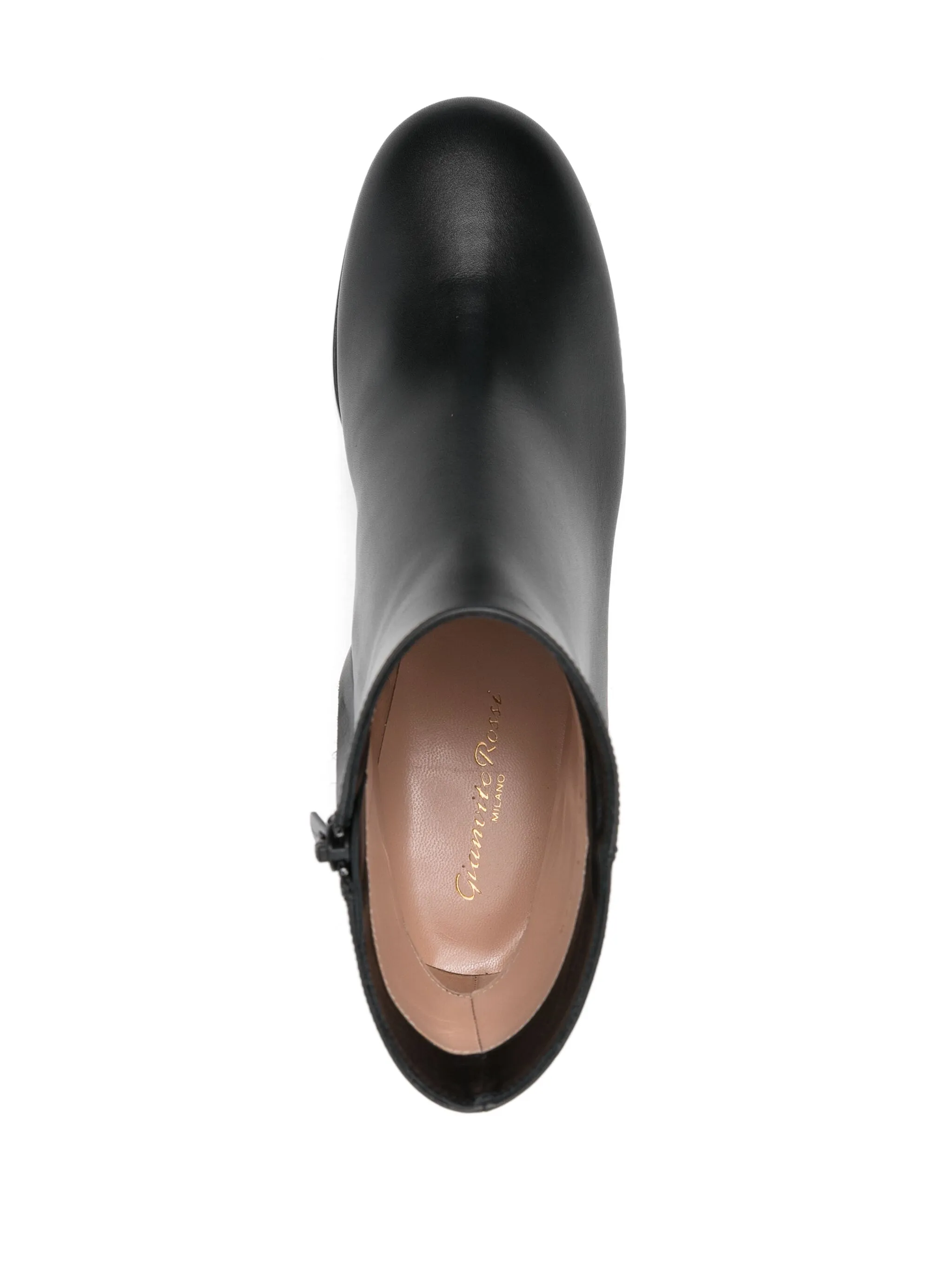 Smooth Calf Leather Ankle Boots with Polished Finish
