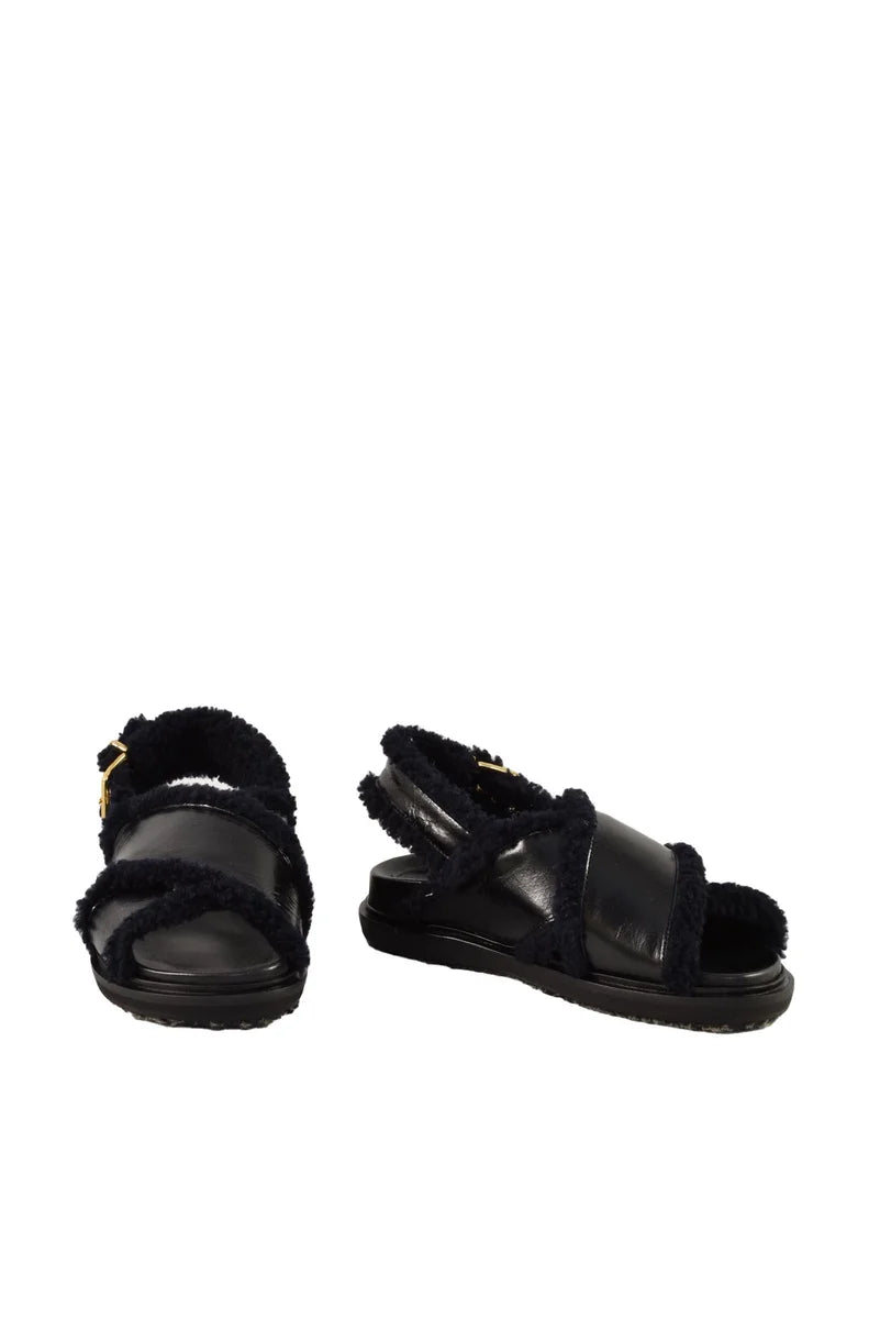 Low Sandal Leather - Black