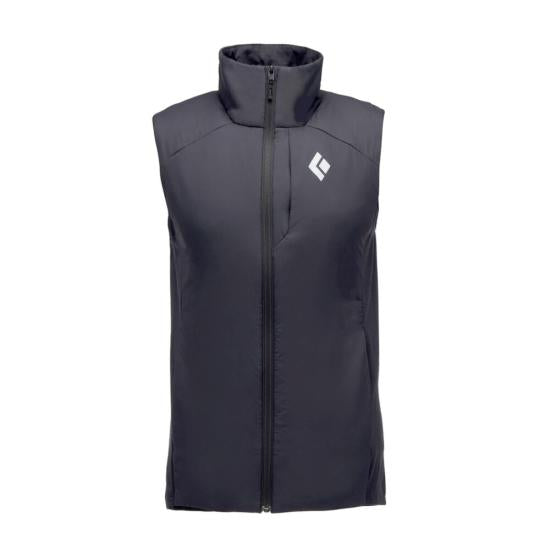 High-Collar Sleeveless Vest With Front Zip Closure