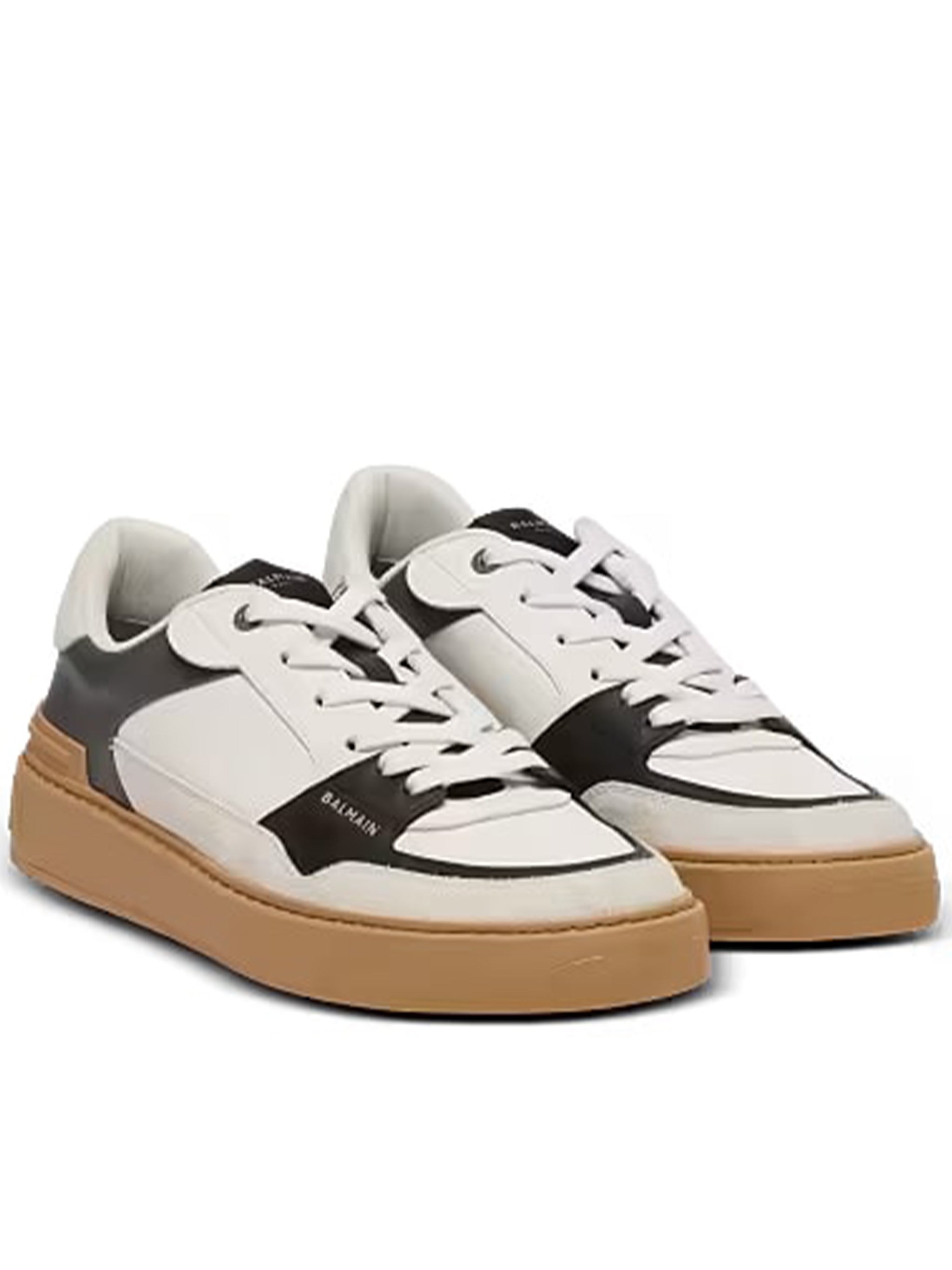 Tan Low Top B-Court Leather Sneakers