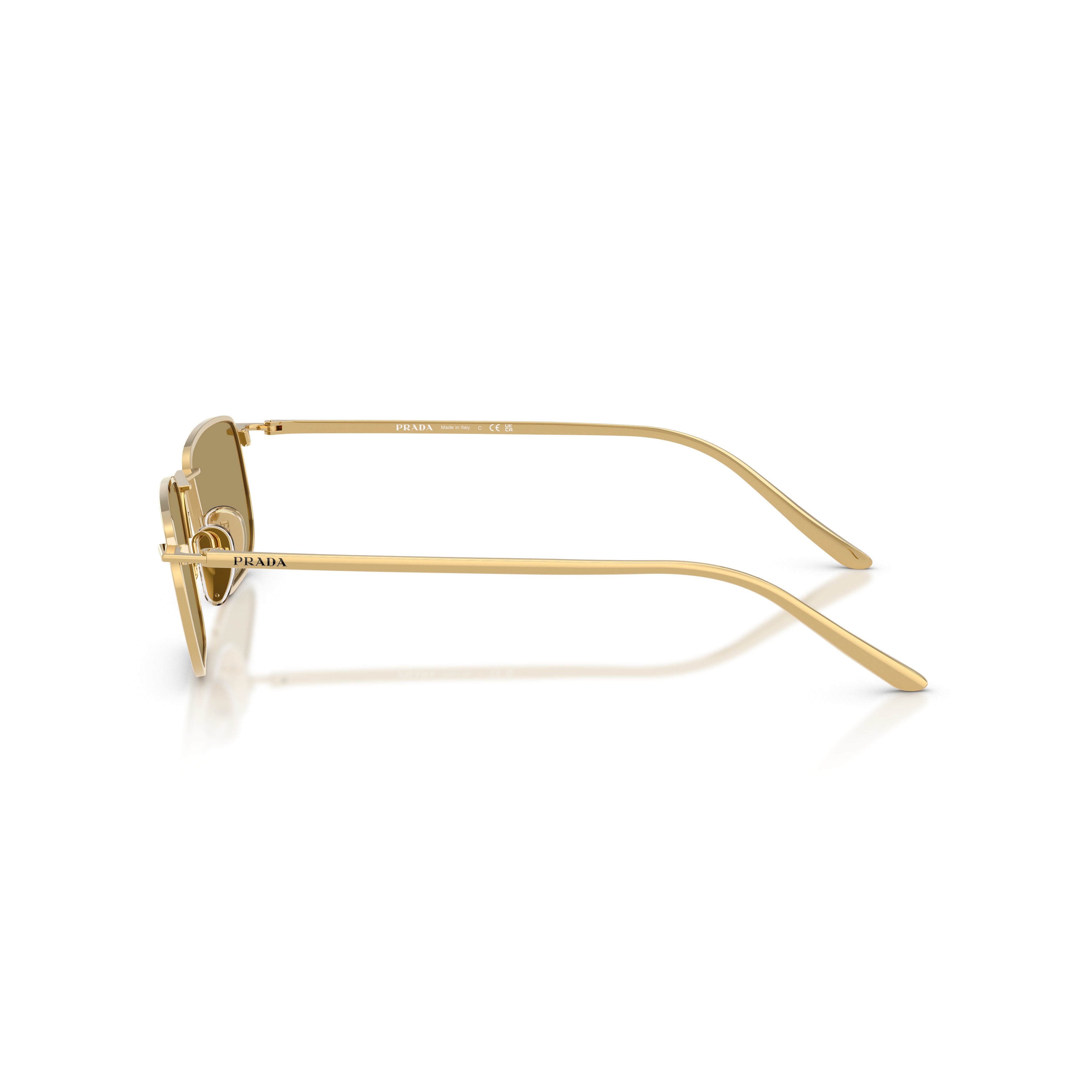 0pr D52s Rectangular Gold Metal Frame Sunglasses