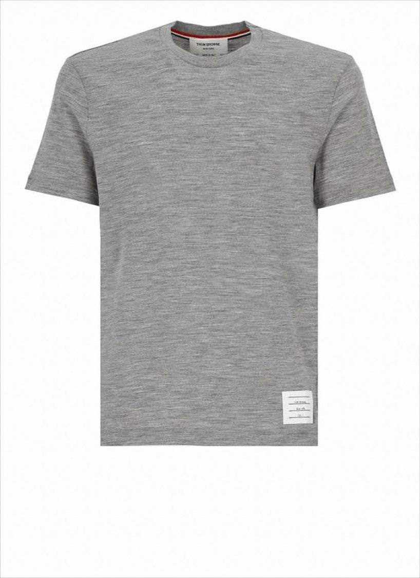 Heathered Grey Short-Sleeve T-Shirt with Tailored Fit