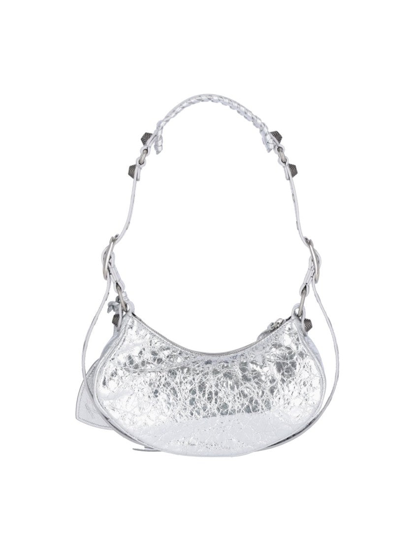 Compact Rectangular Shoulder Bag With Smooth Lamb Leather Finish