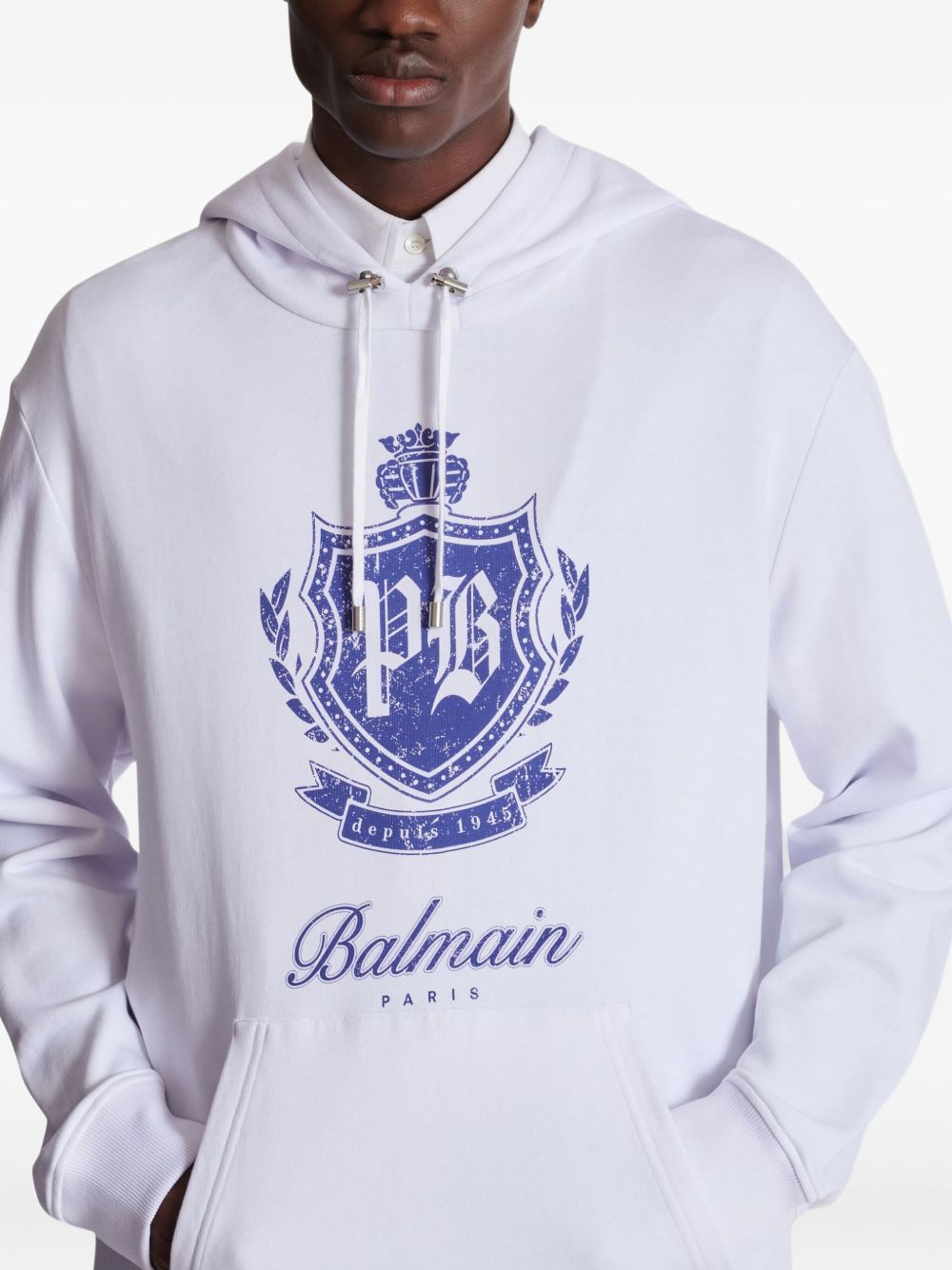 White Cotton Hoodie