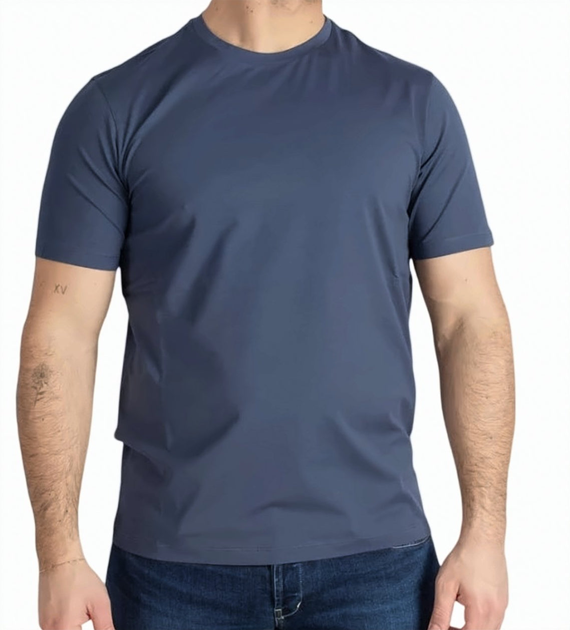 Light Blue Crewneck Cotton T Shirt