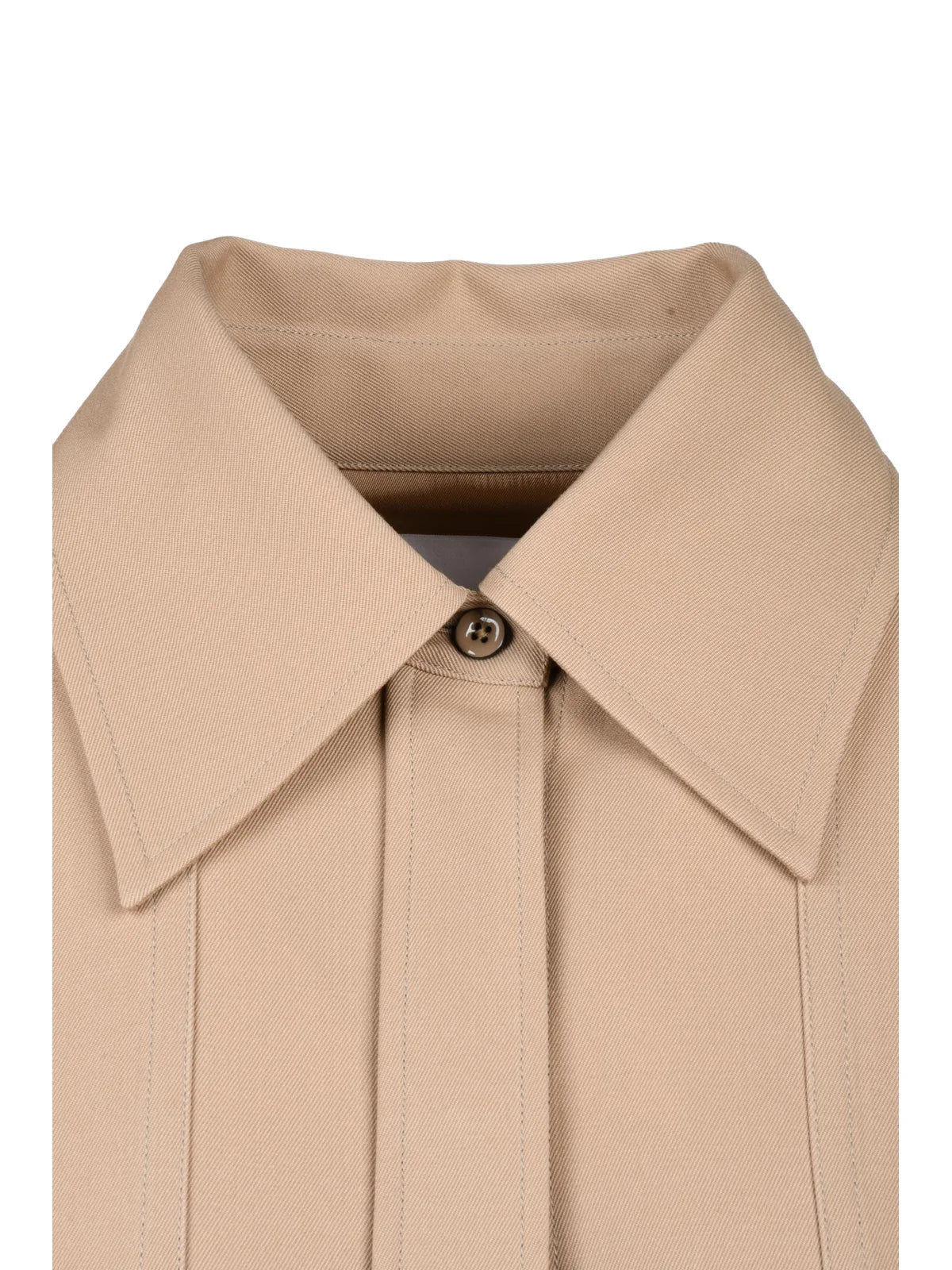 Wool Oversize Shirt - Beige