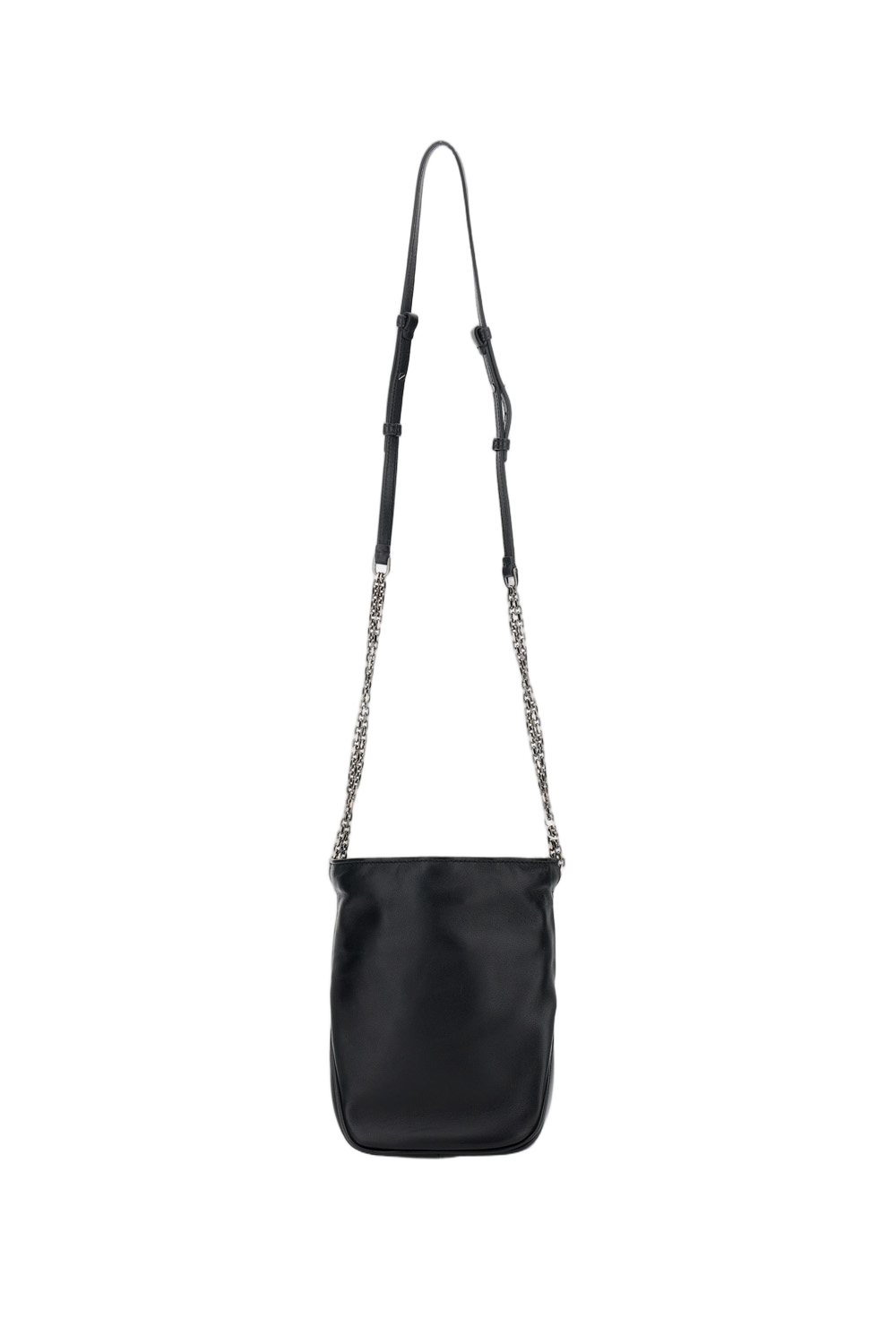 Soft Leather Shoulder Bag With Silver Embellishment