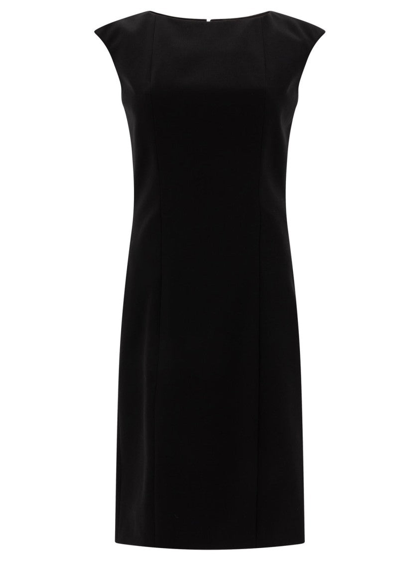 Wool Dress With Minimalist Silhouette And Refined Texture