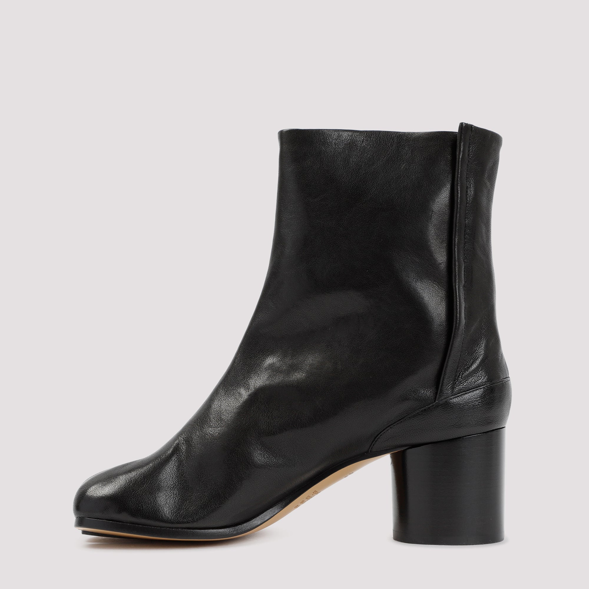 Black Leather Tabi Boots