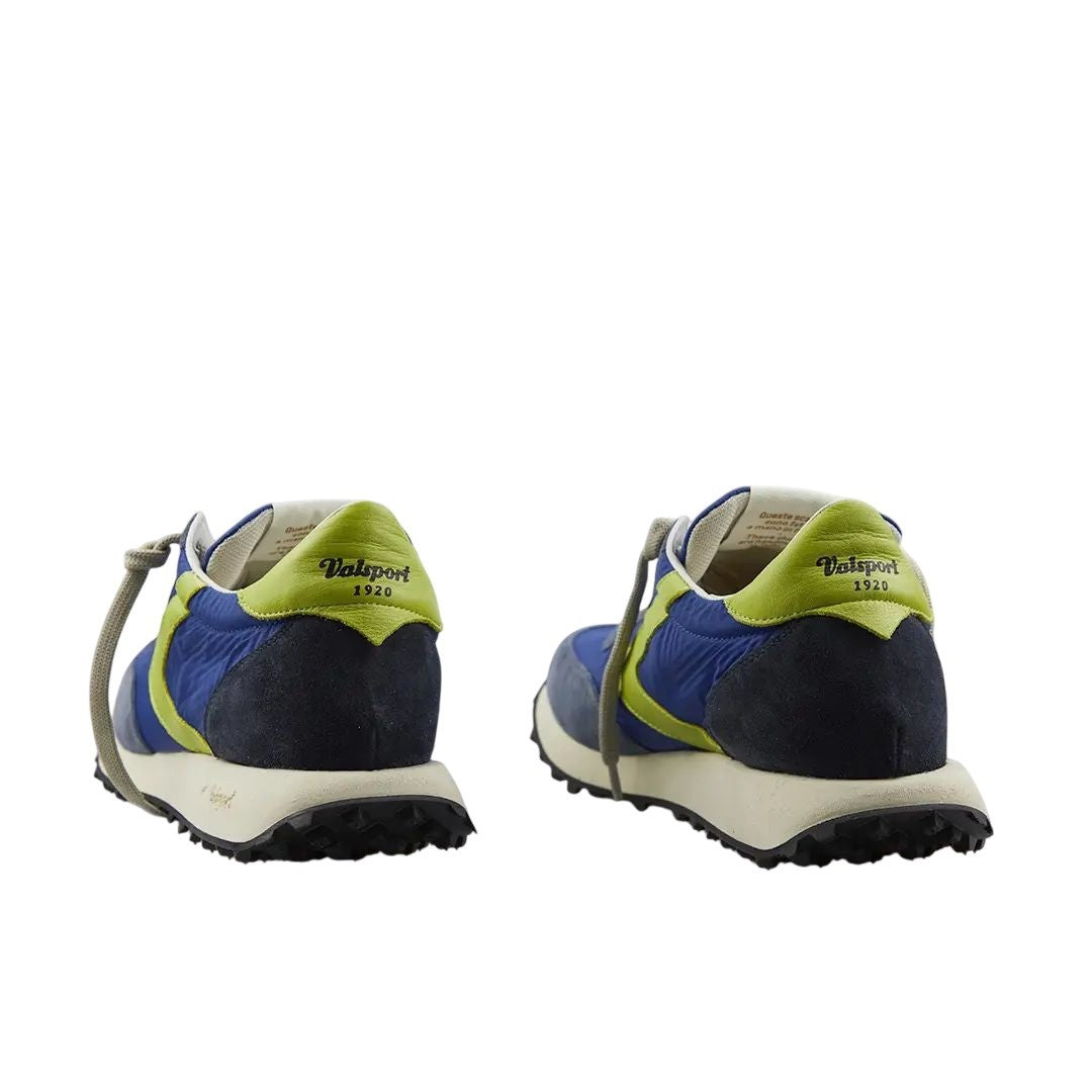 Vibrant Blue Sneakers With Lime Green Accents