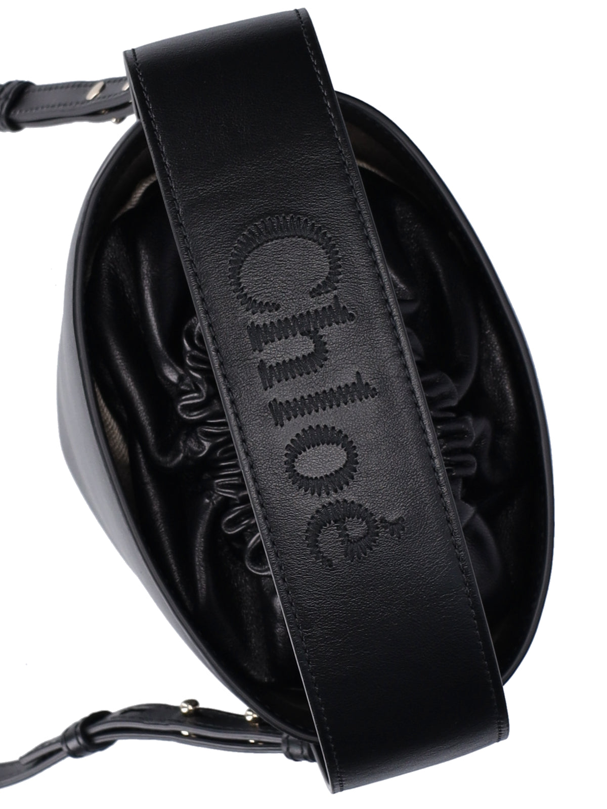 Black Sense Mini Leather Bucket Bag