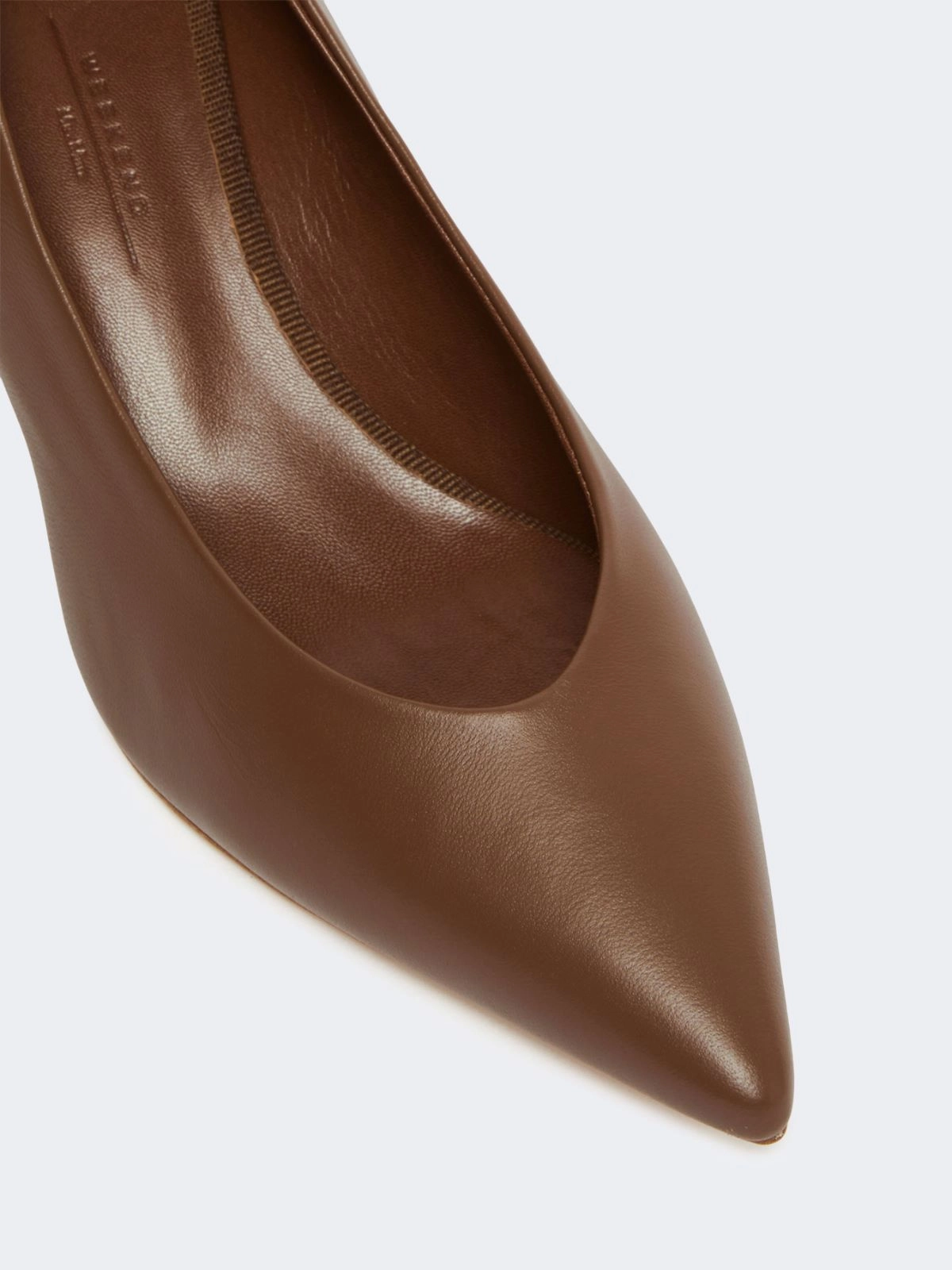 Sculptural Low-Heel Pumps In Soft Sheepskin Leather