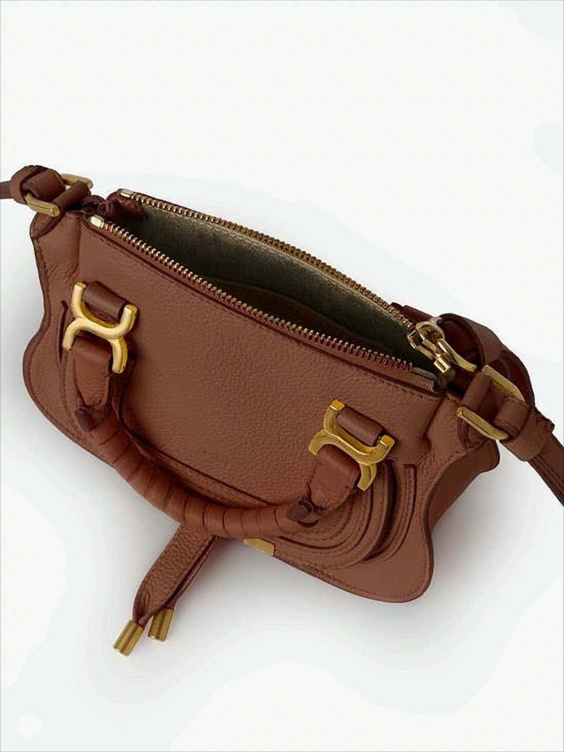 Structured Brown Calf Leather Tote Bag