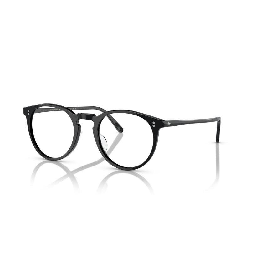 0ov5183 Round Black Eyeglasses with Minimalist Acetate Frame