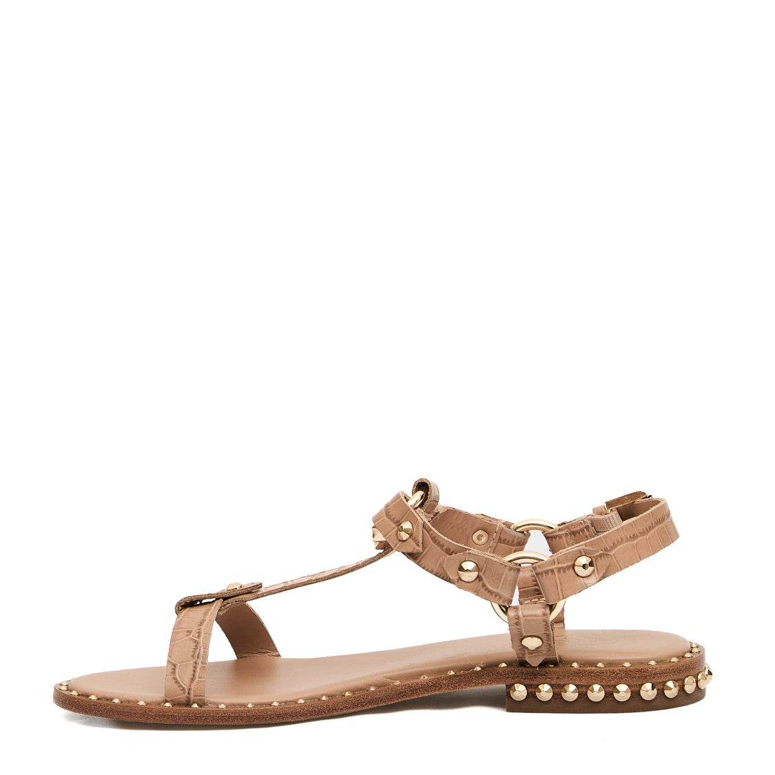 Low Coconut Sandal Beige With Studs