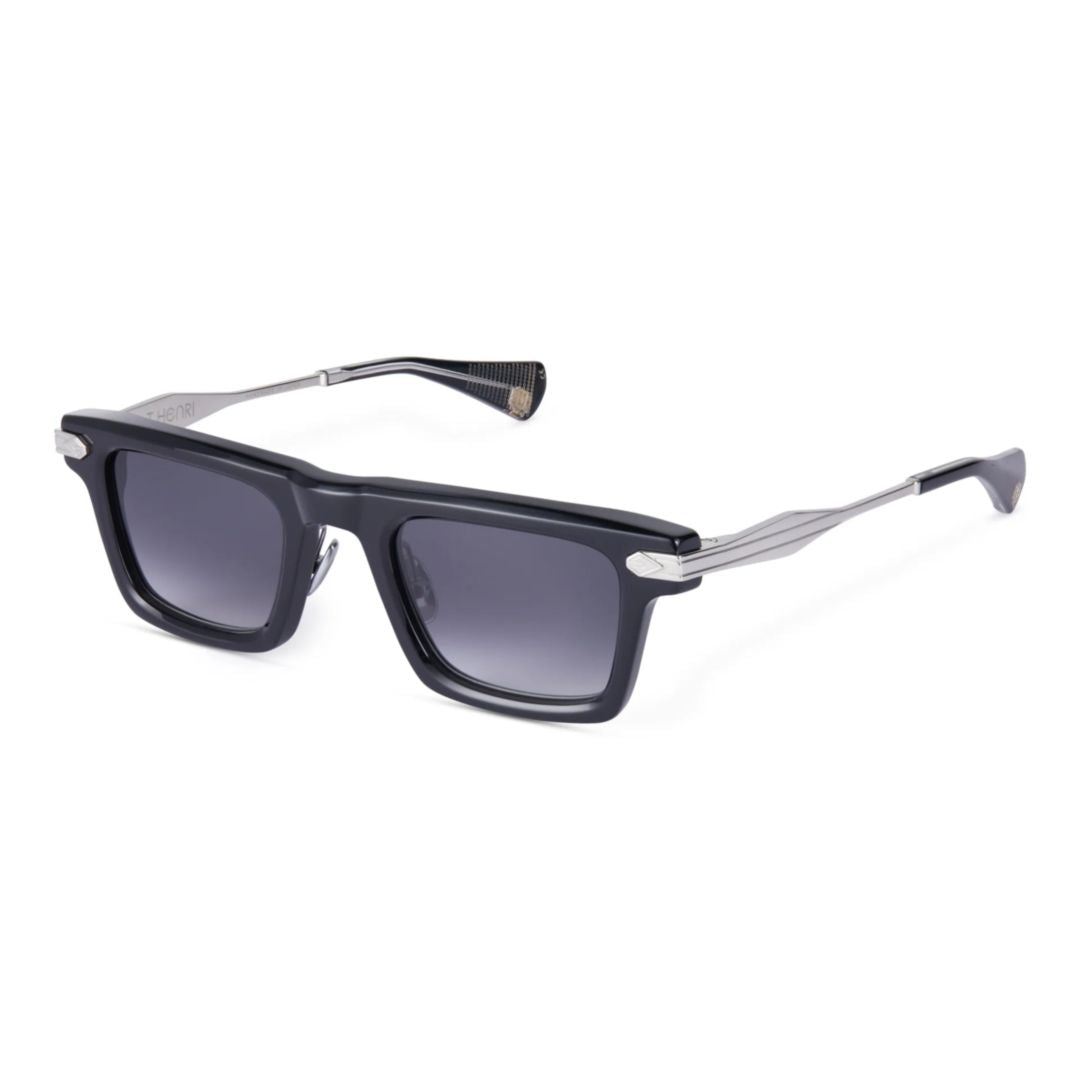 Stingray Rectangular Black Sunglasses with Titanium Temples