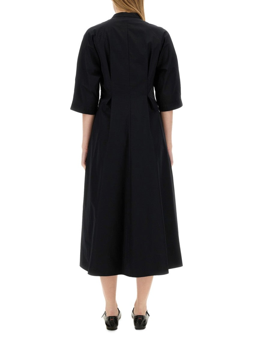 Pleated Black Long Dress