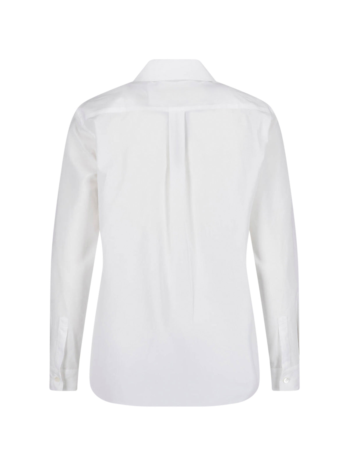 White Peter Pan Collar Pleated Shirt