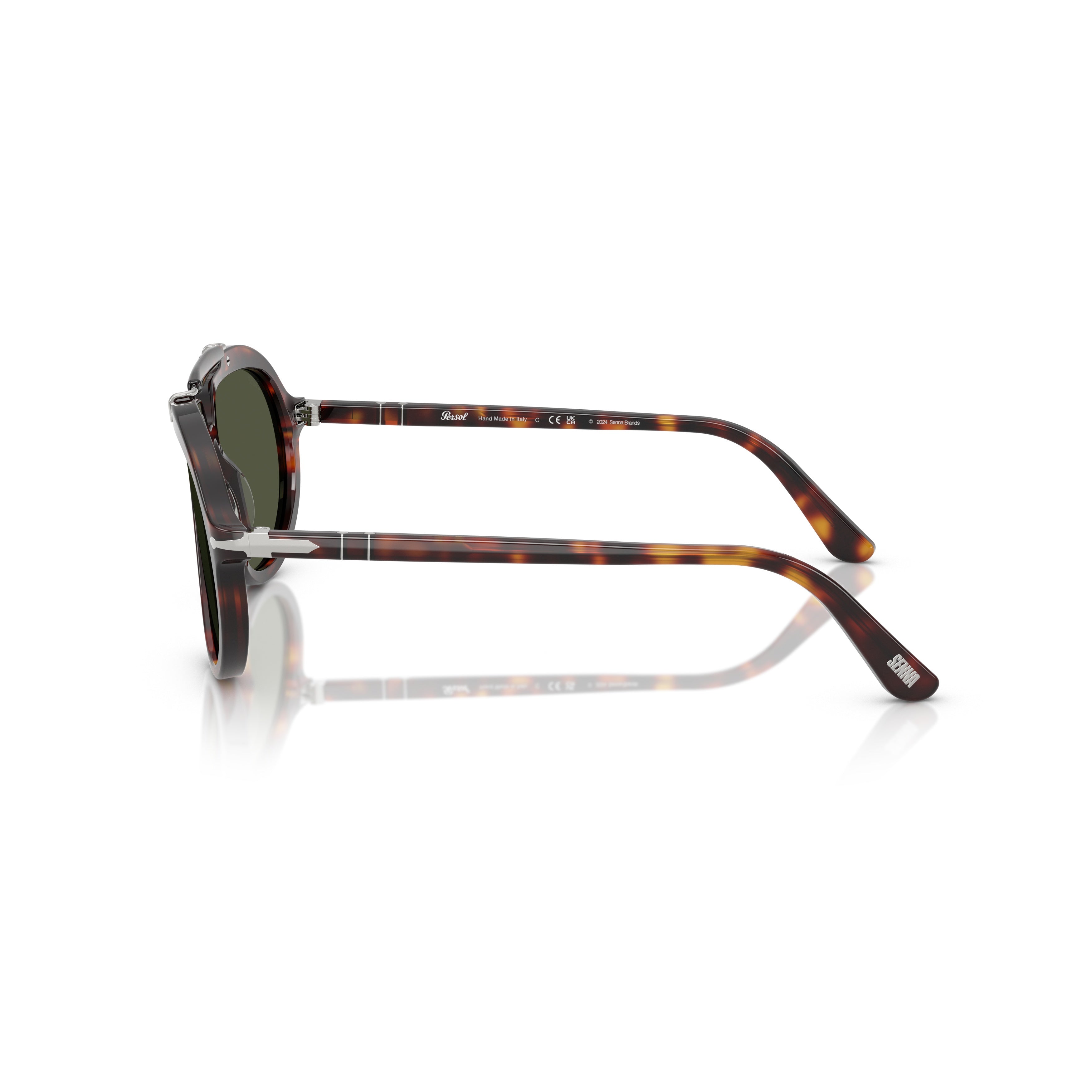 0po0202s Tortoiseshell Aviator Sunglasses with Double Bridge