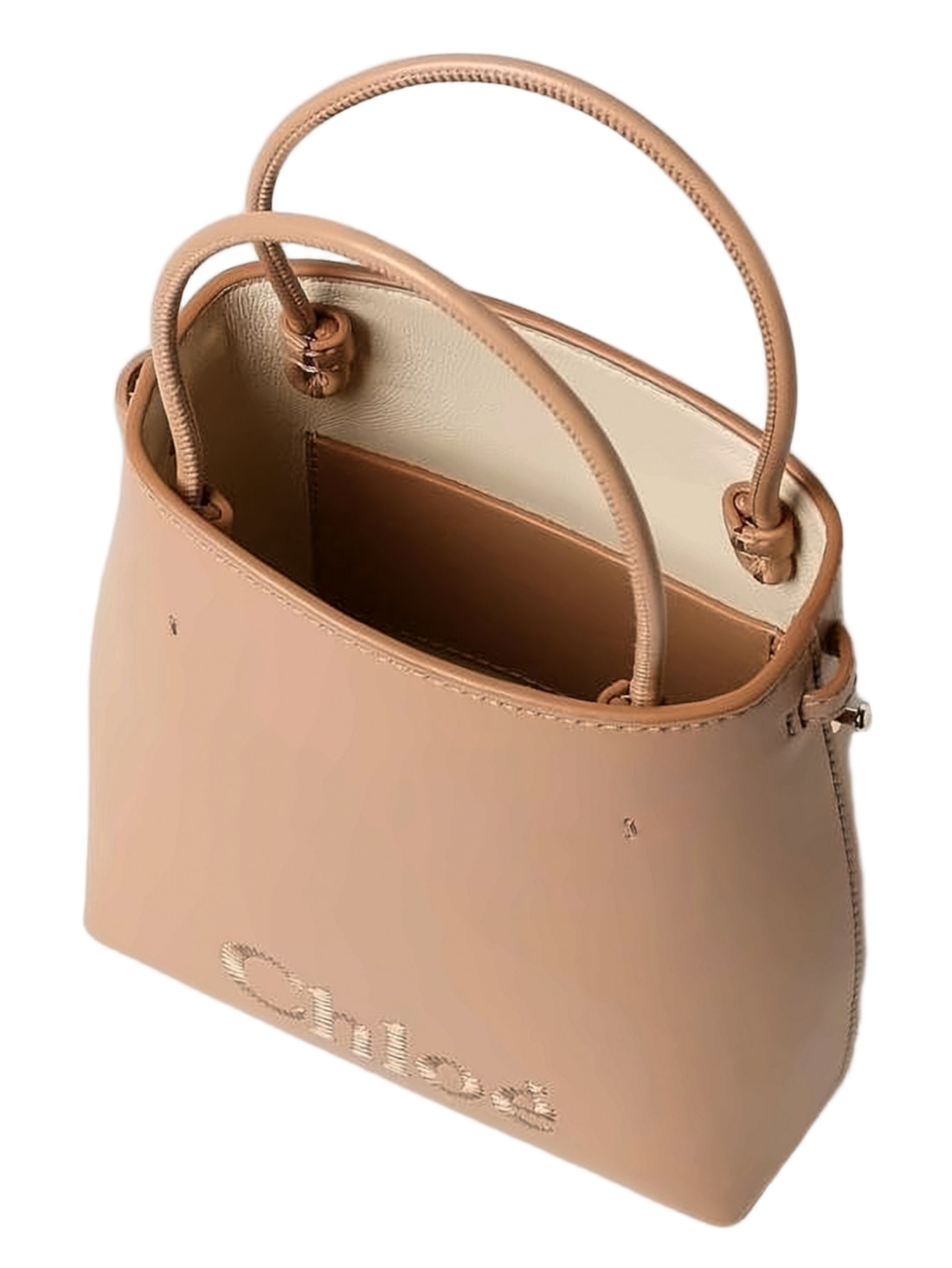 Structured Calf Leather Chloé Shoulder Bag