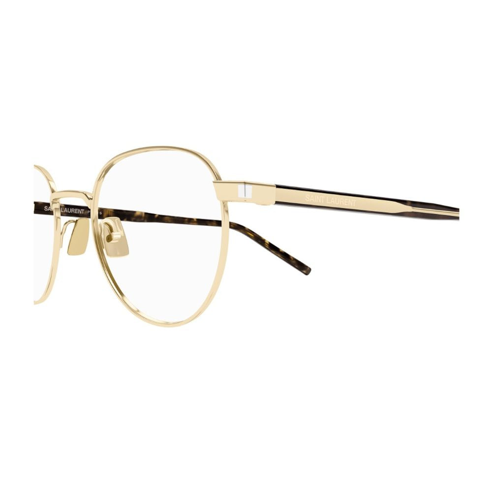 Sl 781 Linea Corner Angle Optical Frame In Gold-Tone Metal