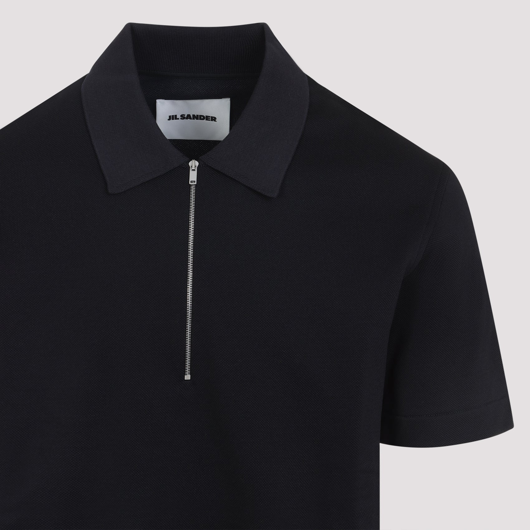 Short-Sleeve Half-Zip Polo Shirt with Minimalist Design