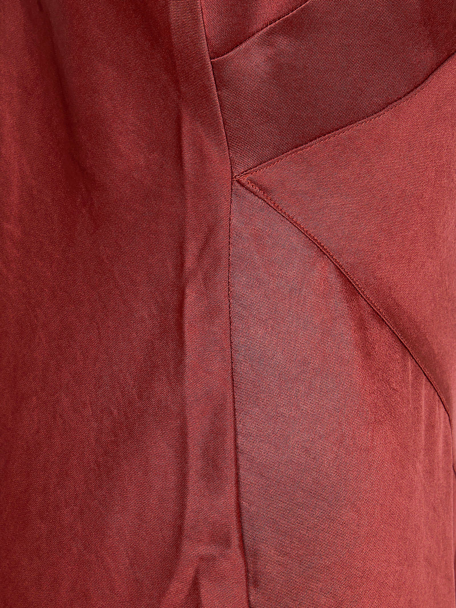 Red Midi Dress with Deep V-Neckline