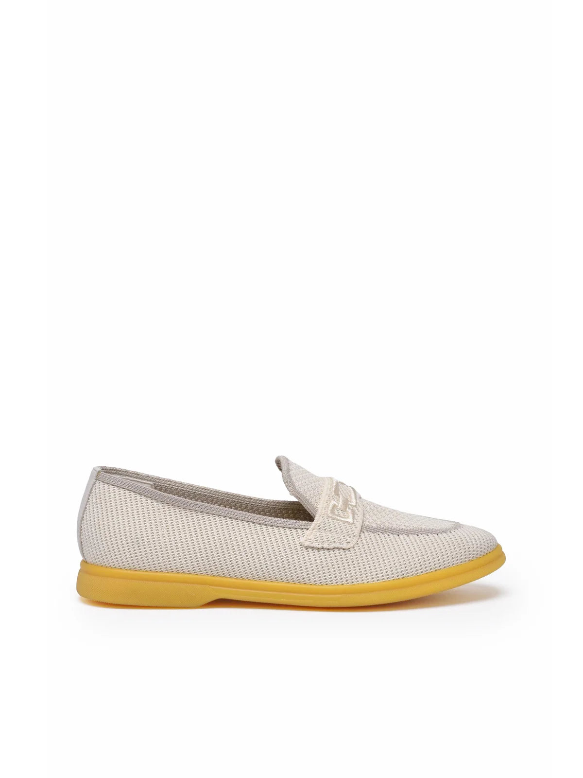 White Women Fabric Loafer