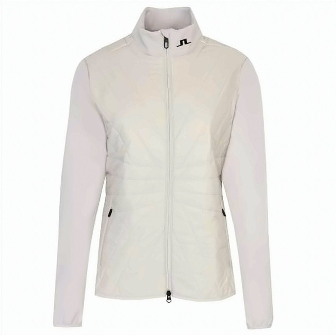 Quilted Front Jacket with High Collar
