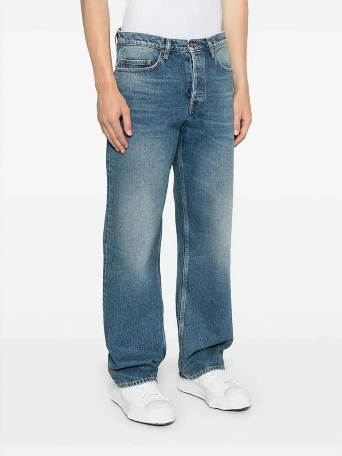 Relaxed Wide-Leg Denim Pants