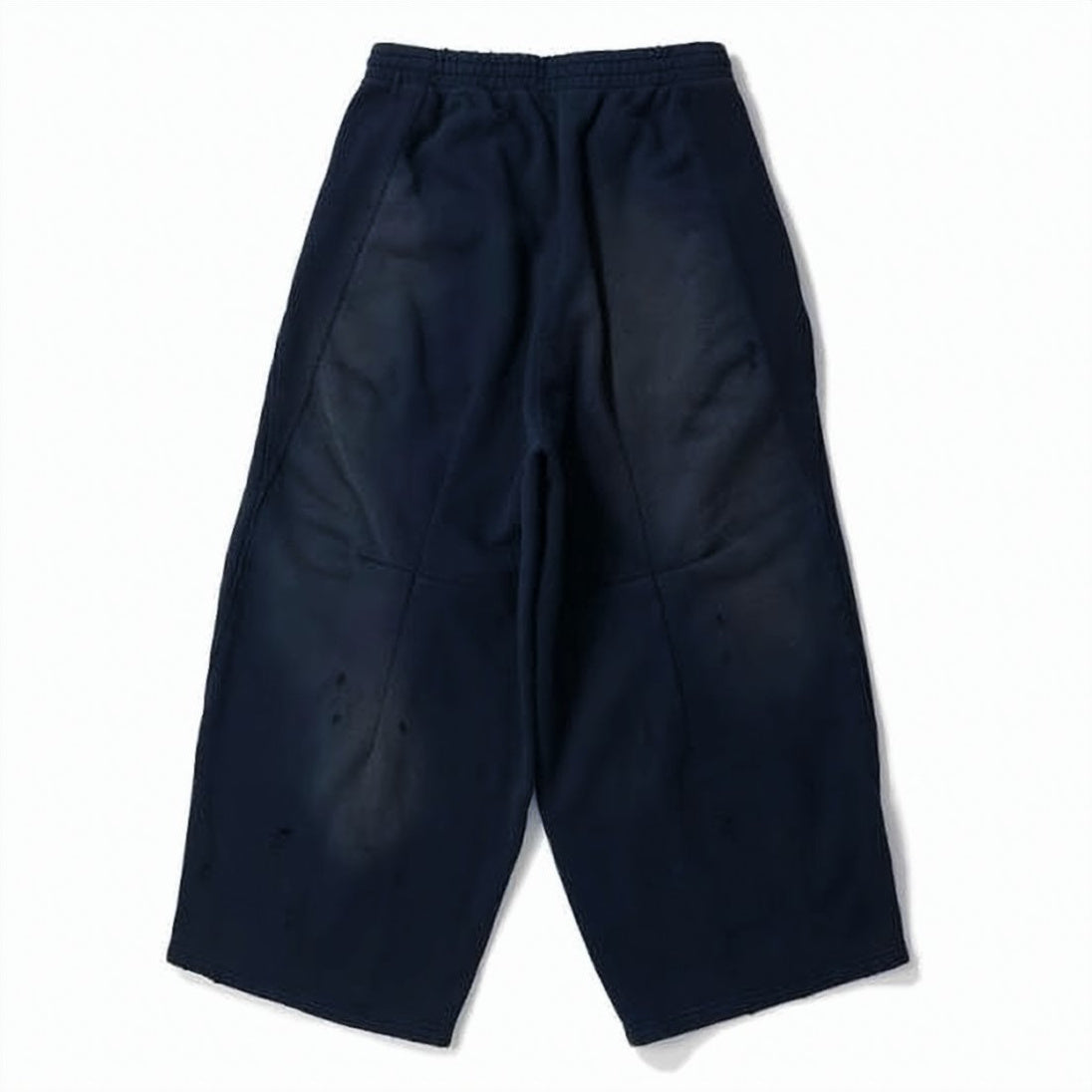Wide-Leg Jogger Pants with Elastic Waistband and Butterfly Motif