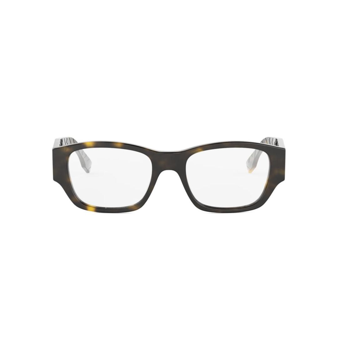 Fe50123i Rectangular Tortoiseshell Pattern Eyeglasses