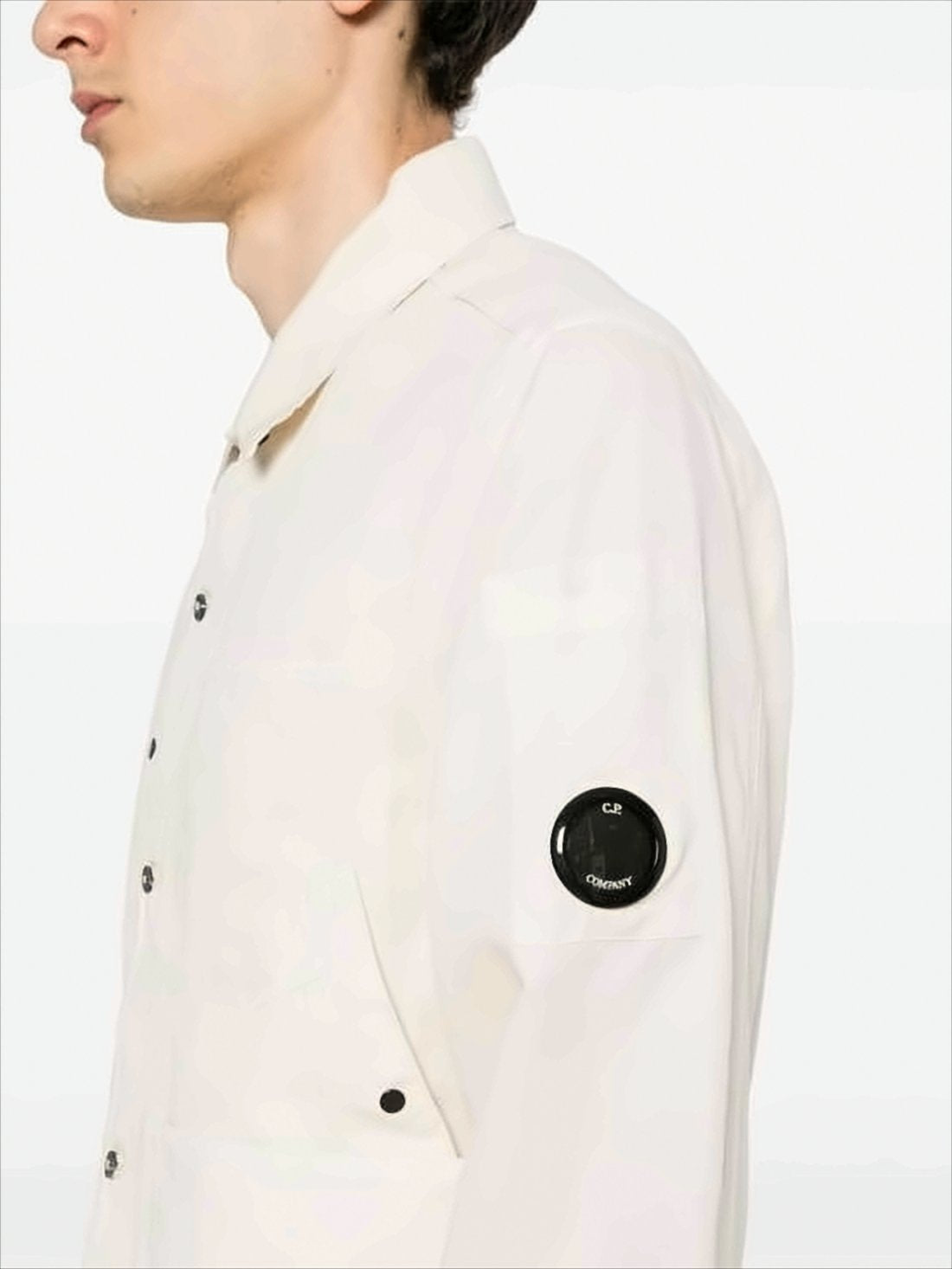 Relaxed Fit Long-Sleeve Shirt with Button-Up Front