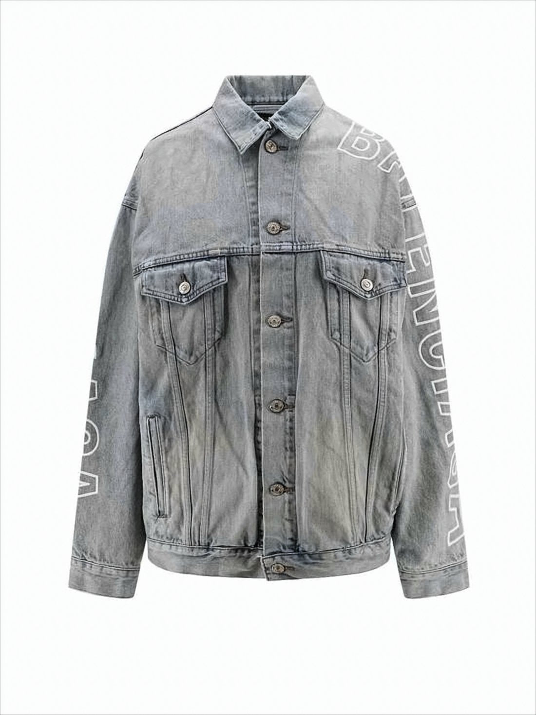 Faded Grey Denim Jacket