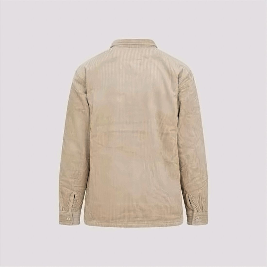 Corduroy Button-Up Shirt with Classic Collar