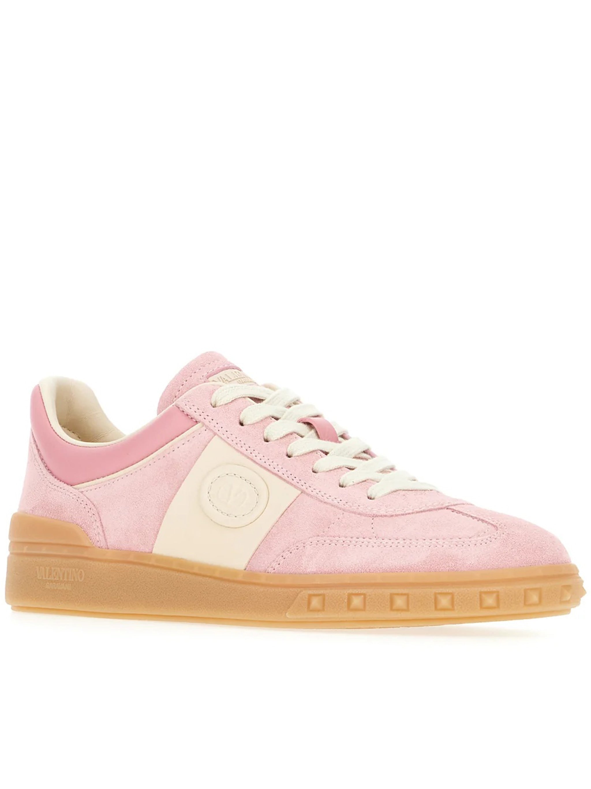 Pink Upvillage Low-Top Suede/Leather Sneakers