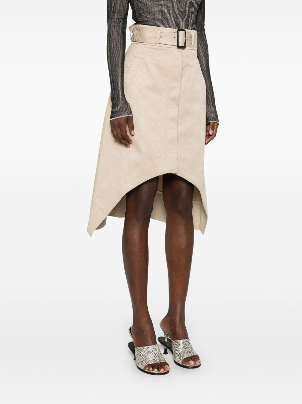 Light Beige Midi Skirt