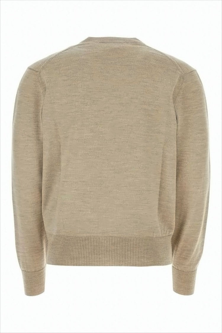 Cropped Wool Cardigan with V-Neckline