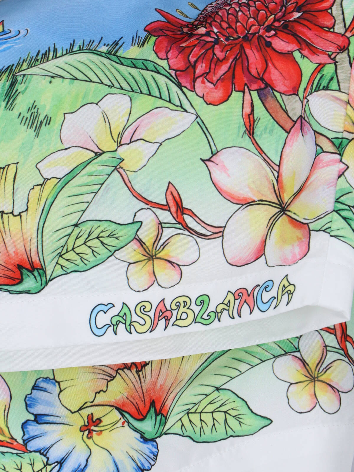 Mid-Rise Elasticated Aloha Print Shorts From Casablanca