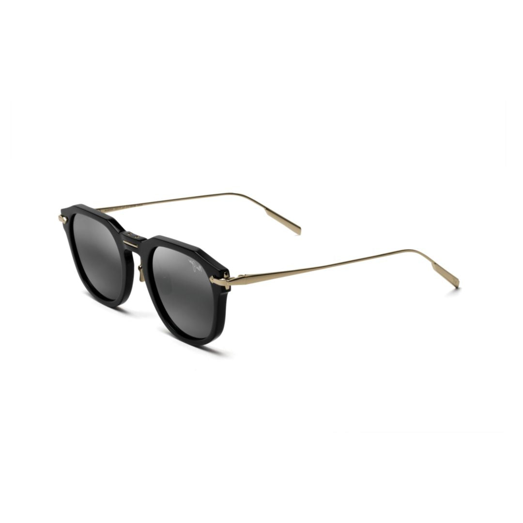 Alika Square-Frame Sunglasses with Glossy Black Front