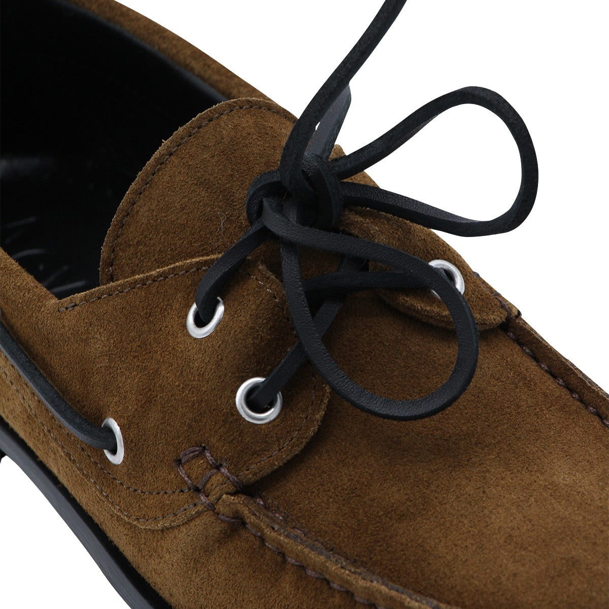 Classic Moccasin-Inspired Flat Shoes with Lace-Up Detailing