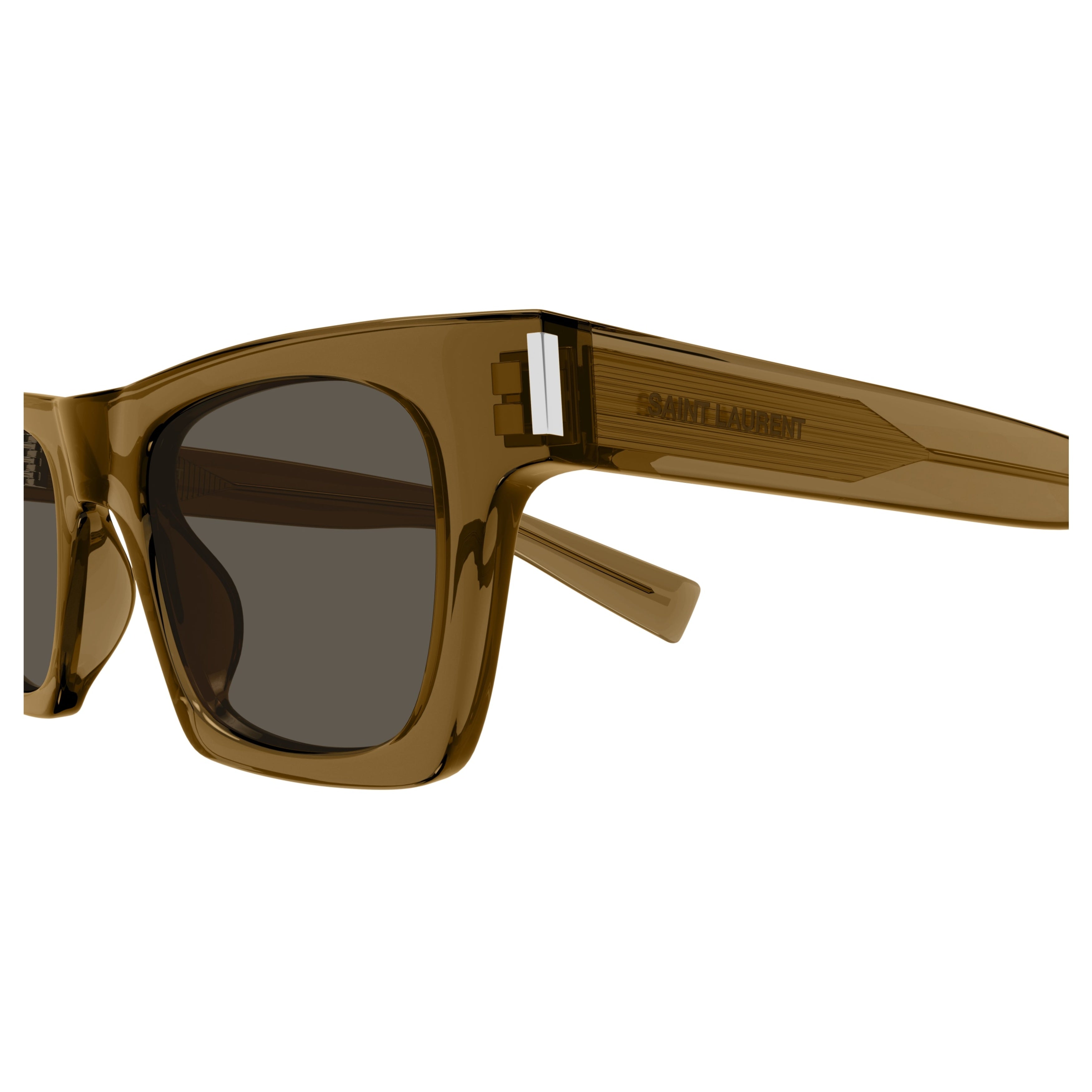 Sl 719 Translucent Brown Square Sunglasses