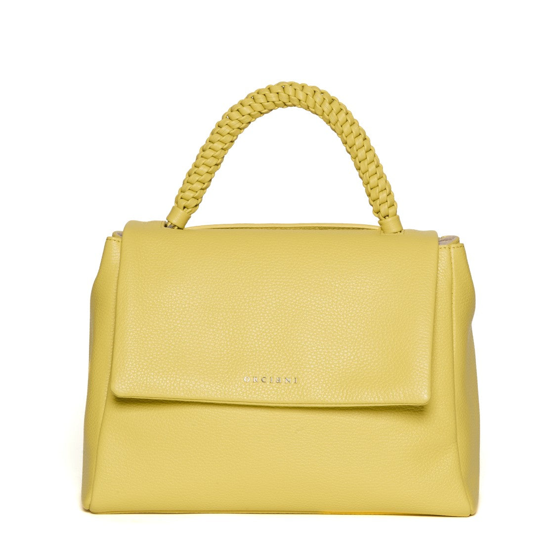 Scooby Leather Shoulder Bag With Woven Handle