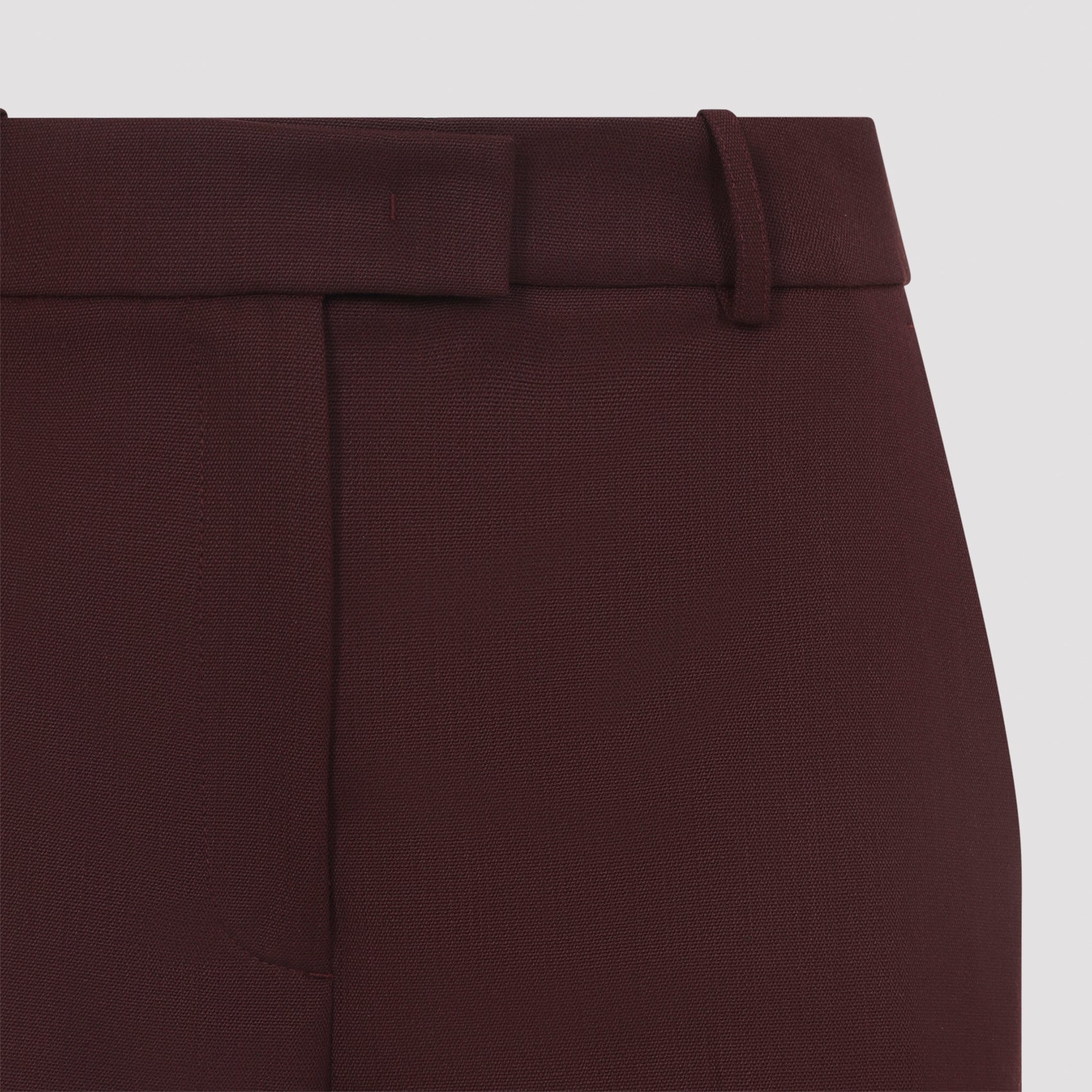 Burgundy Trousers with Tailored Silhouette