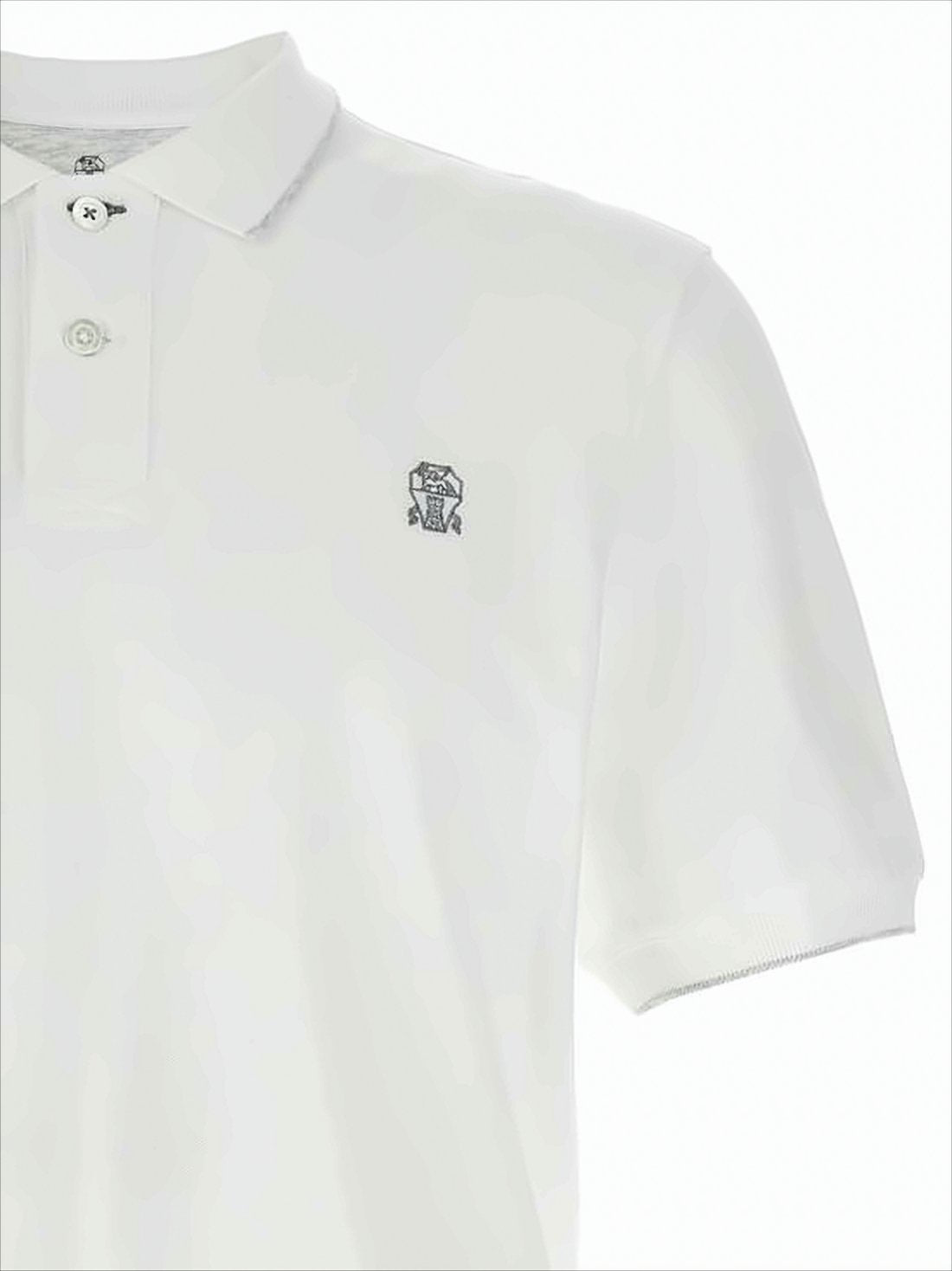 White Cotton Polo Shirt