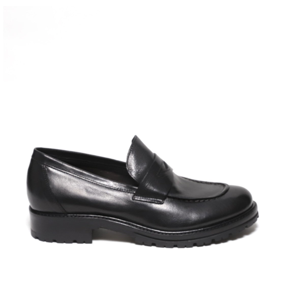 Black Leather Moccasin
