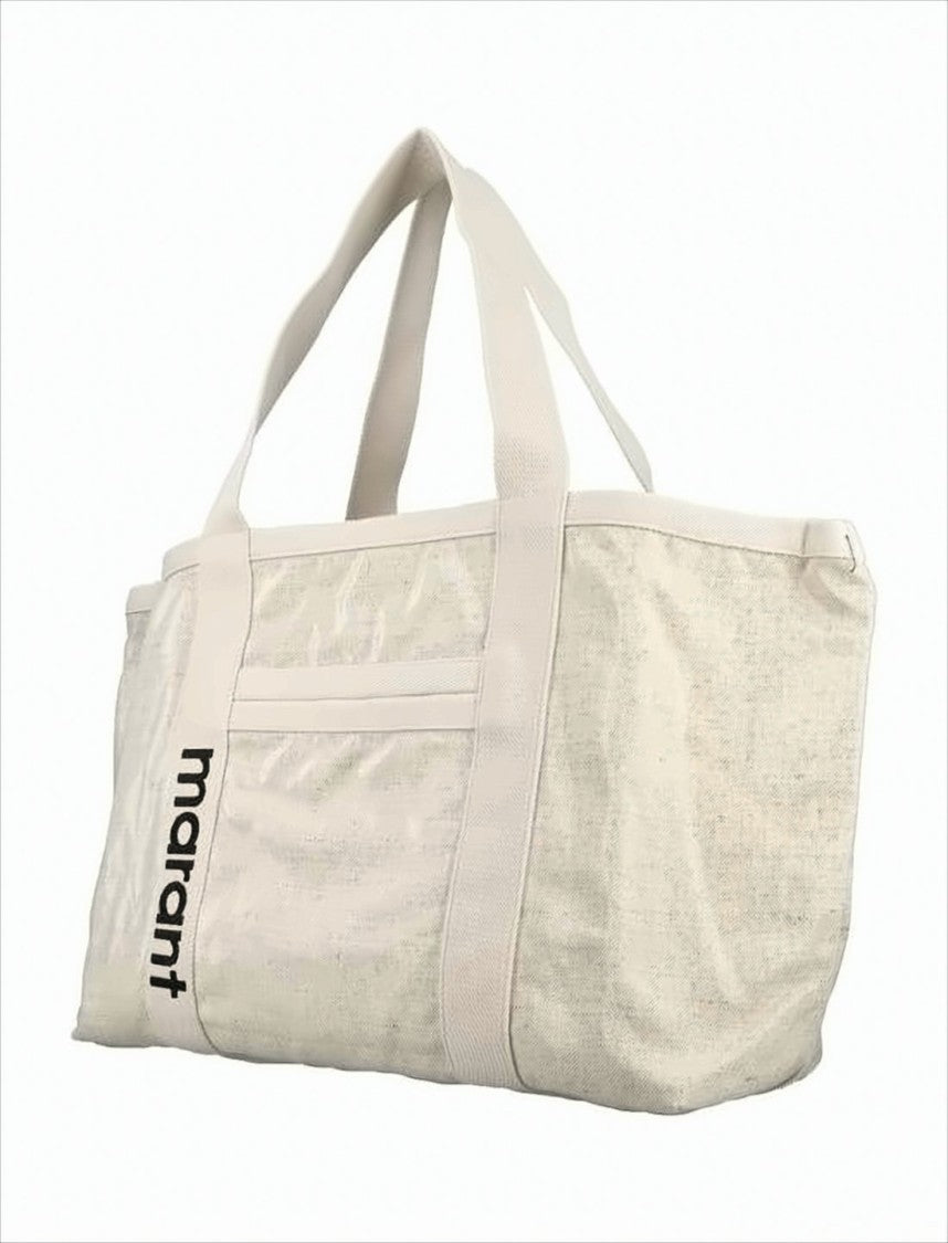 Textured Linen-Cotton Shoulder Bag with Relaxed Silhouette